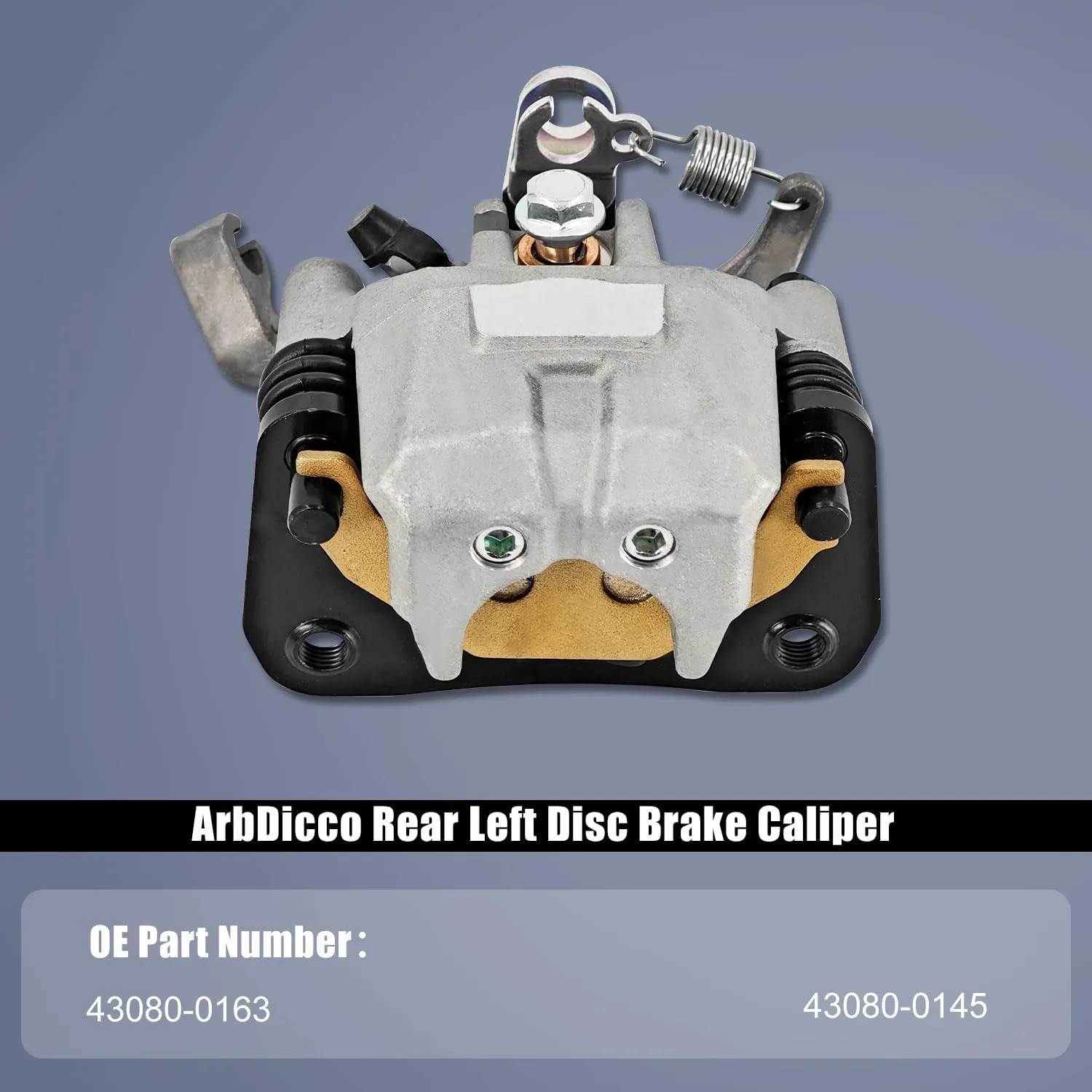 43080-0163 Rear Left Disc Brake Caliper Compatible with 2015-2023 Kawasaki Mule PRO-DX PRO-DXT PRO-FX PRO-FXR PRO-FXT KAF820 KAF1000, 43080-0145