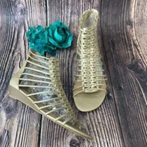 American Rag Gold Averi Open Toe Casual Strappy Sandals 6.5M
