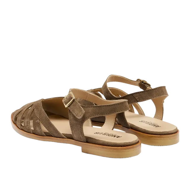 Angulus Strappy Sandal - Dark Olive