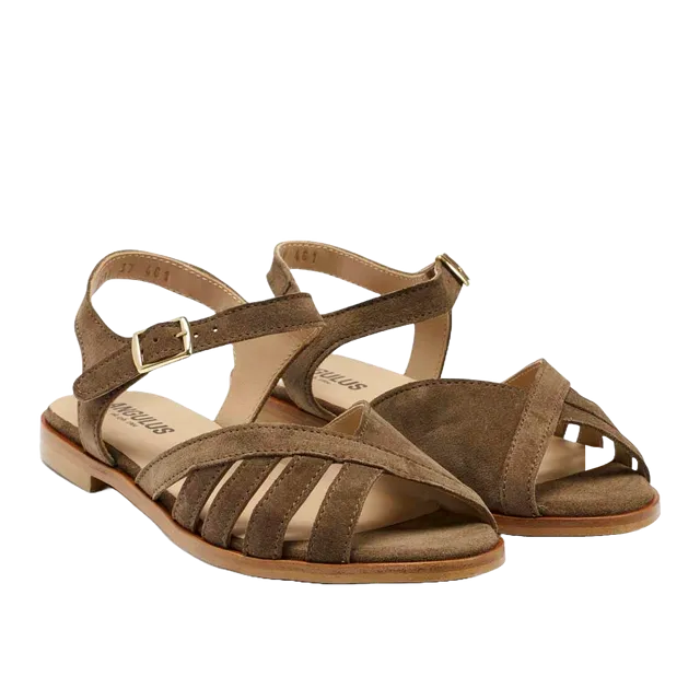 Angulus Strappy Sandal - Dark Olive