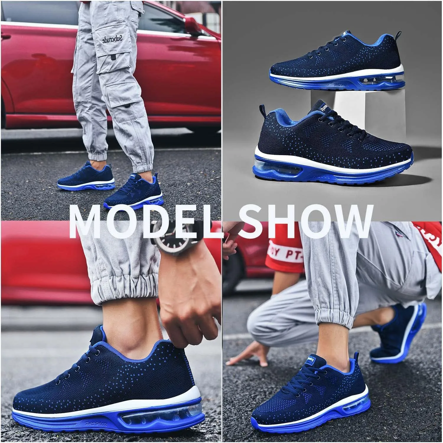 AUPERF Men's Running Shoes Lightweight Breathable Workout Footwear Walking Sports Tennis Sneaker