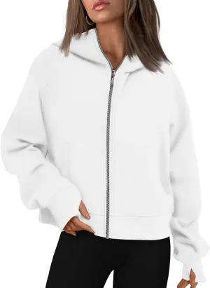 AUTOMET Womens Zip Up Hoodies Fleece Jackets Oversized Sweatshirts Fall Fashion Outfits 2025 Sweaters Winter Clothes