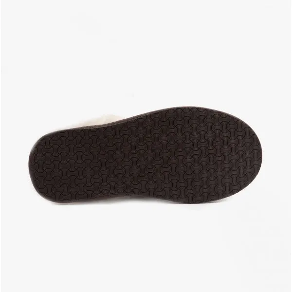 AYLA Ladies Real Sheepskin Mule Slippers Espresso