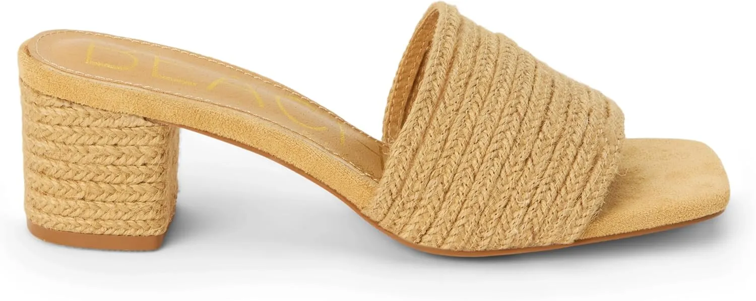 BEACH by Matisse Womens Grenada Block Casual Sandals Casual Mid Heel 2-3" - Beige
