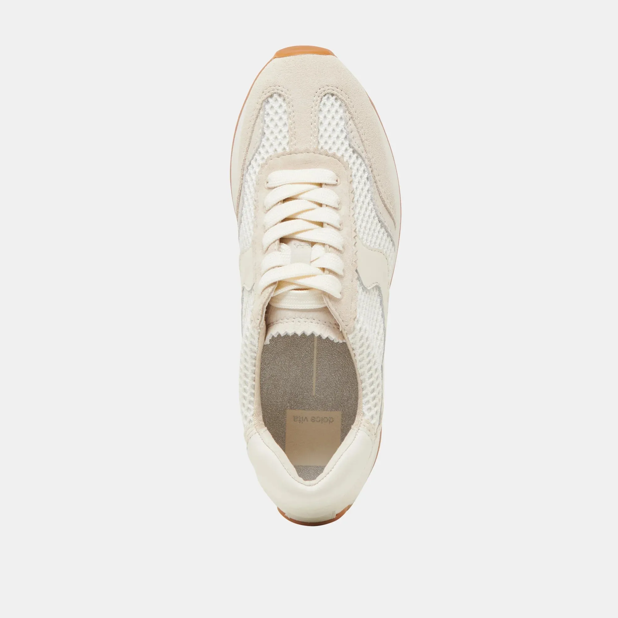 B.NTCD MESH WHITE WOVEN SNEAKERS
