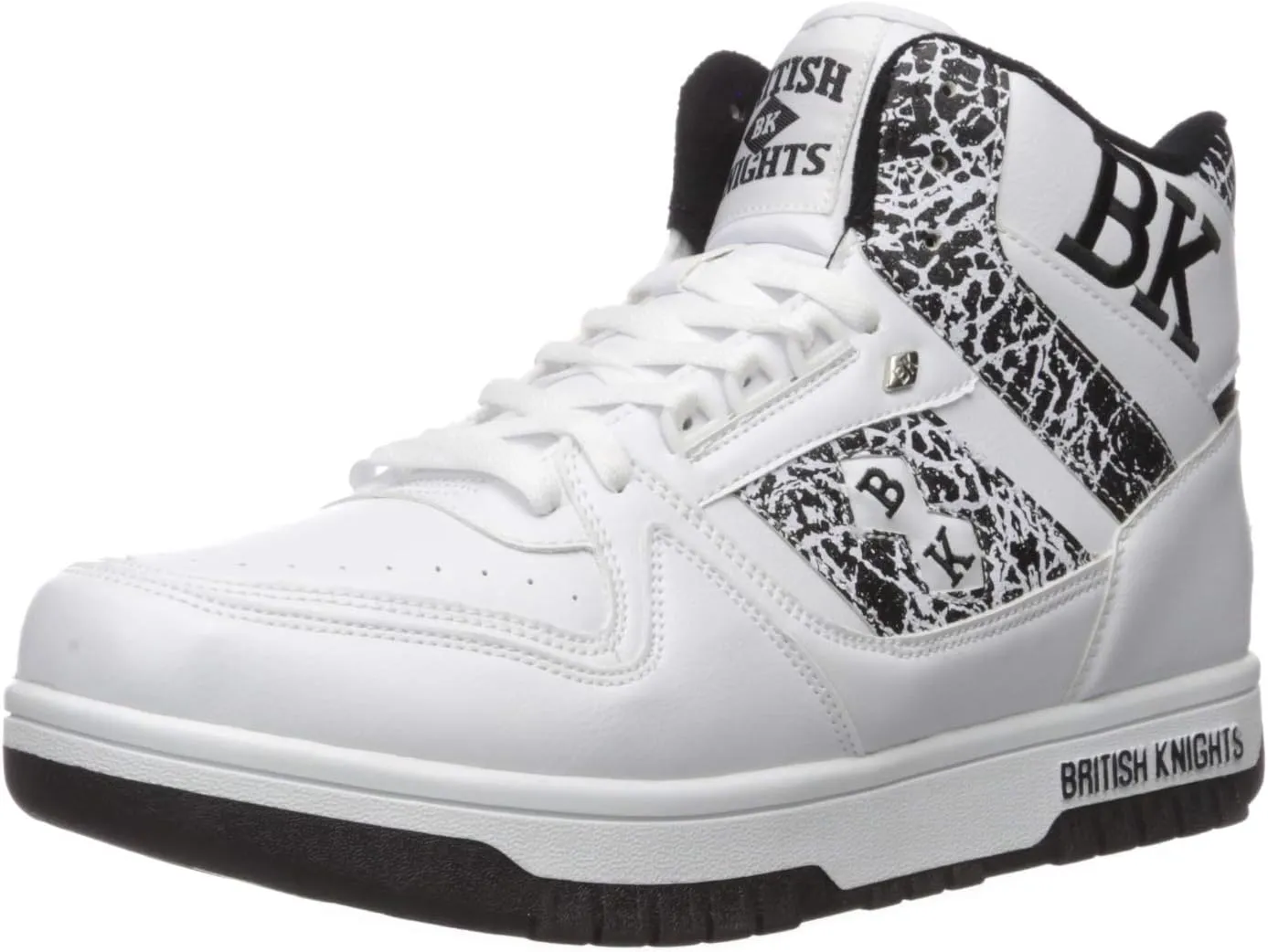 British Knights mens Kings Sl Fashion Sneaker, White/Black/El, 8.5 US