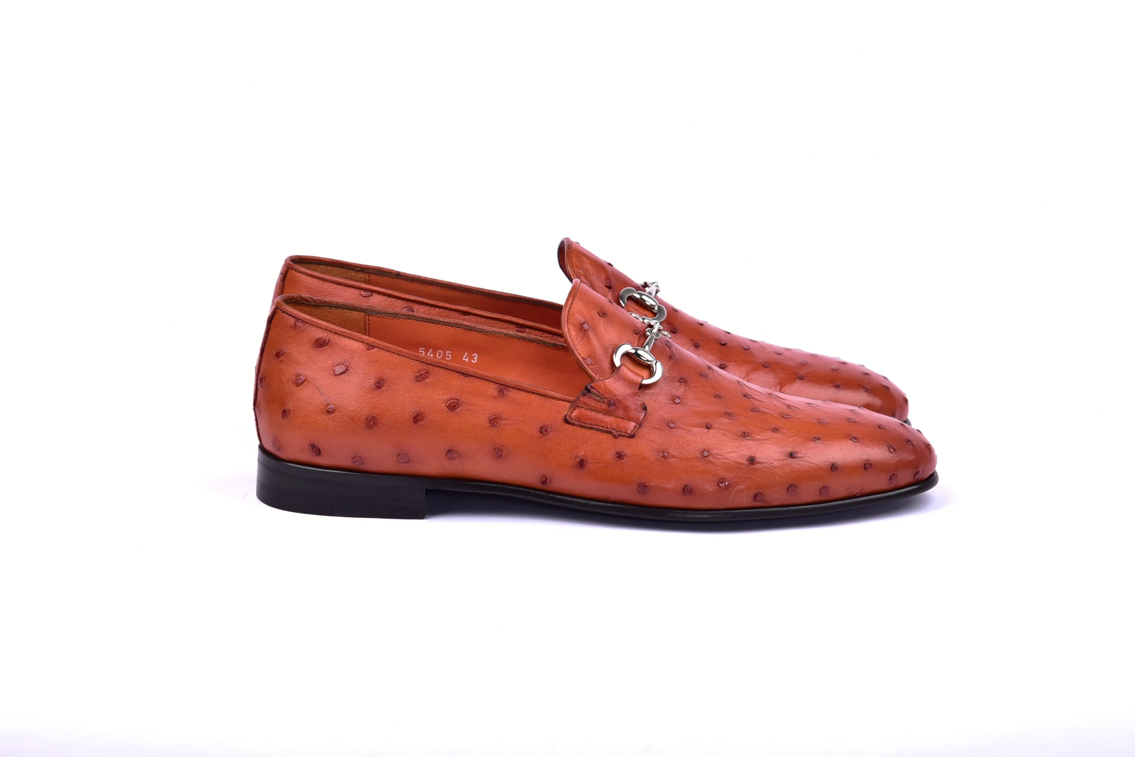 C02204- 5405 Genuine Ostrich- Dark Orange