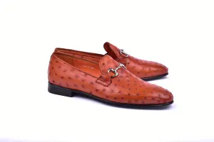 C02204- 5405 Genuine Ostrich- Dark Orange