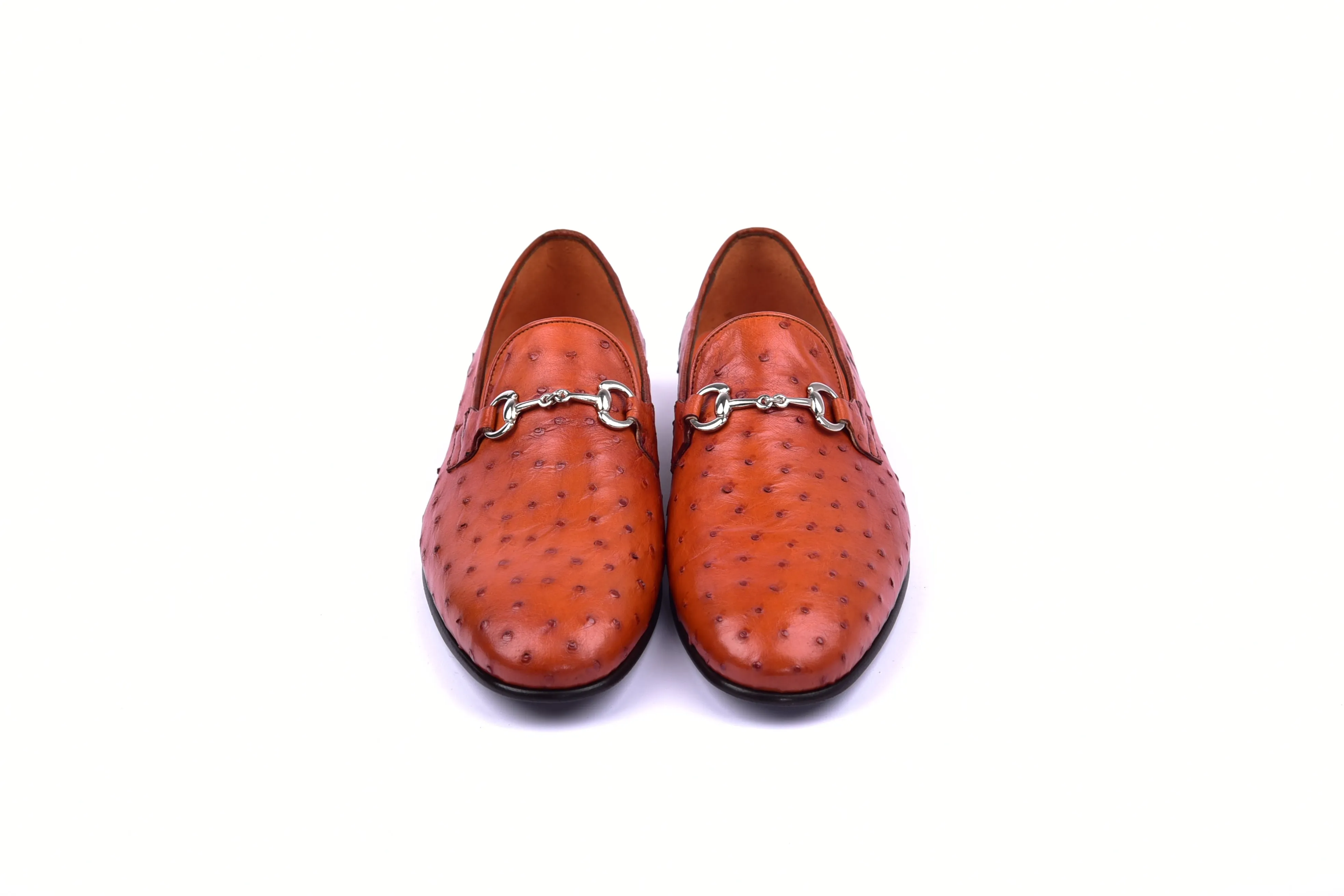 C02204- 5405 Genuine Ostrich- Dark Orange