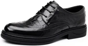 Casual Men's Dress Shoes Breathable Leather Modern Leather Shoes for Men Wingtip Formal Brogue Oxfords