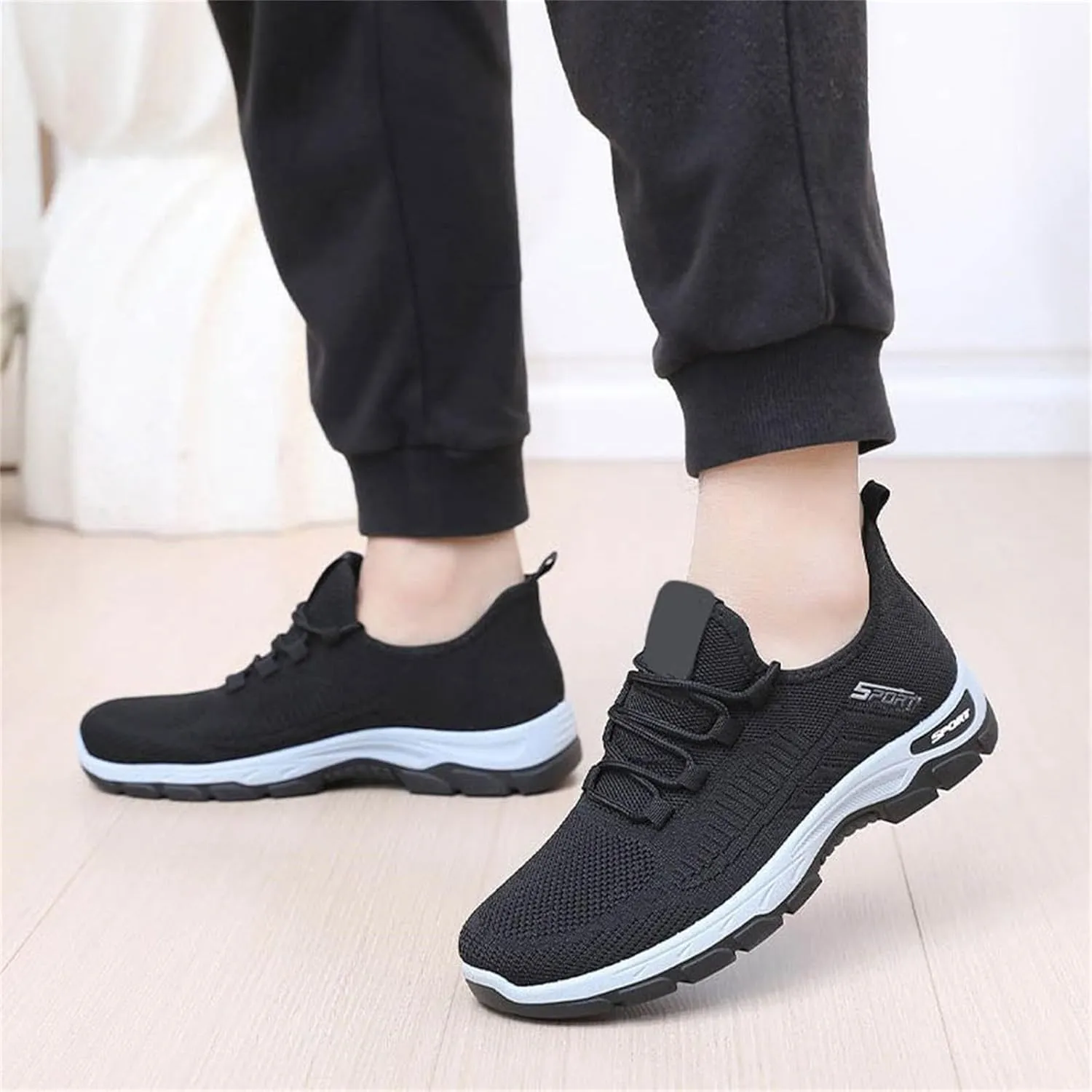 Casual Sneakers for Women Men Lightweight Breathable Mesh Fashion Sneakers Orthopedic Soft Arch Support Walking Shoes Comfortable Slip on Summer Workout Sport Work Tennis Shoes