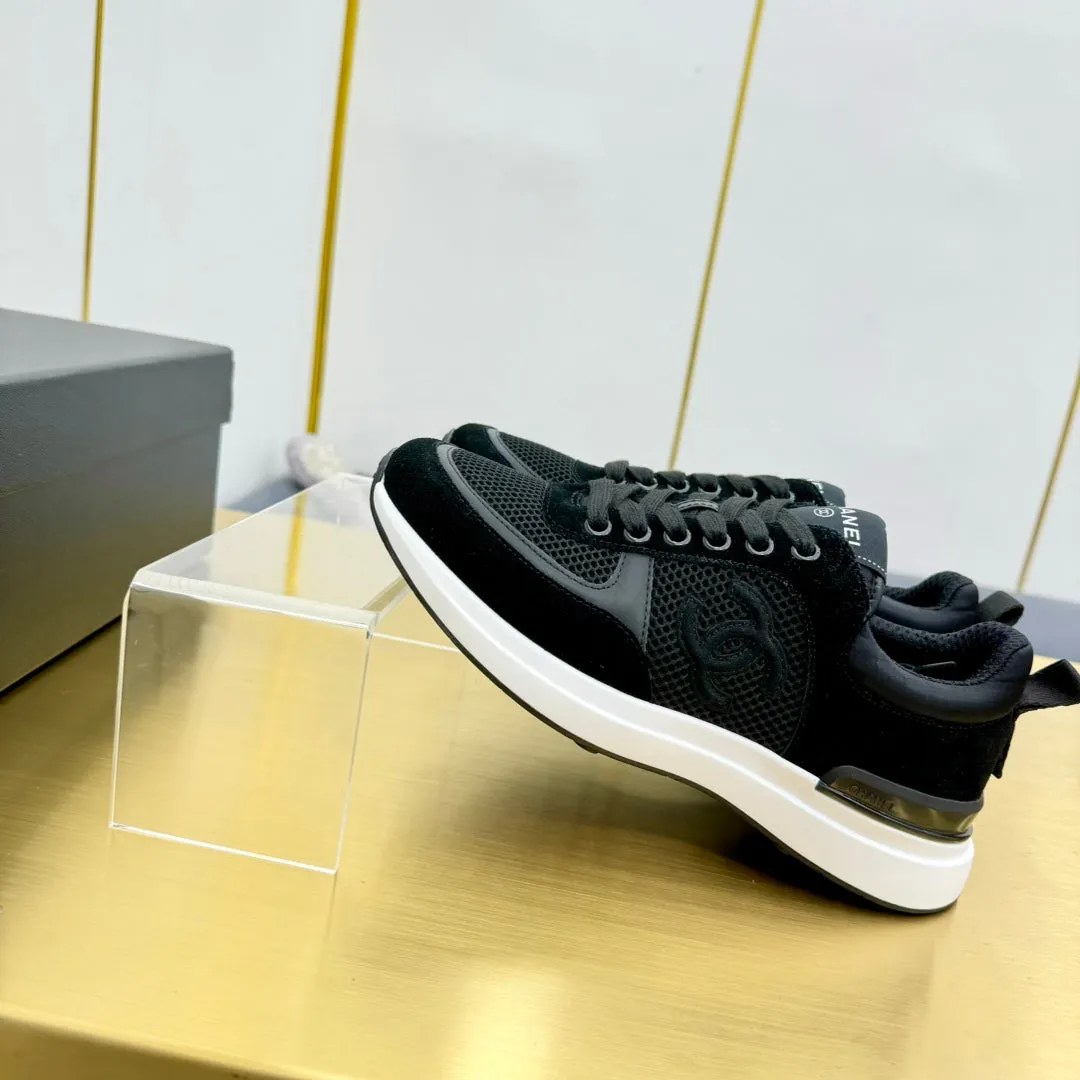 CC LEISURE SNEAKER BLACK VELVET MIX BREATHABLE MESH