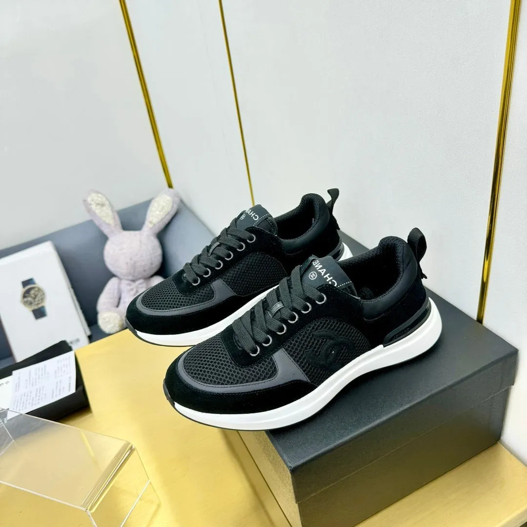 CC LEISURE SNEAKER BLACK VELVET MIX BREATHABLE MESH