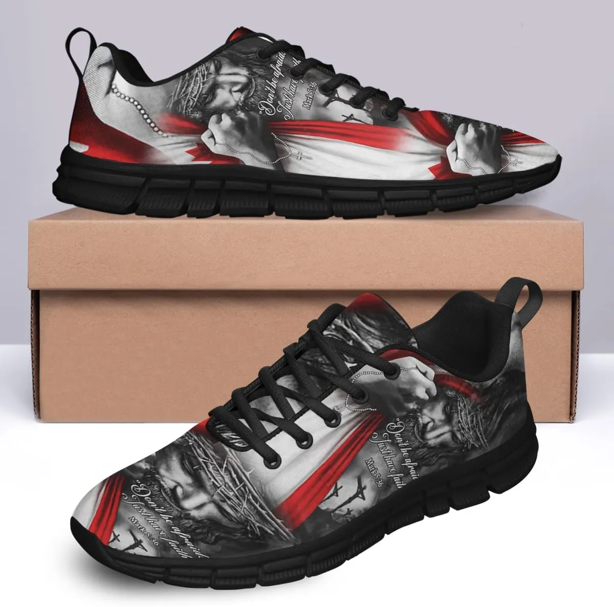Christian Jesus Just Have Faith Canadian Shoes Men Women Running Shoes Non Slip Soft Lightweight Walking Sneakers