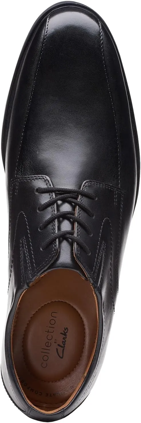 Clarks Mens Whiddon Pace Leather Comfort Insole Derby Shoes