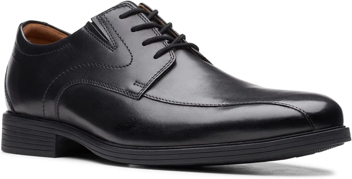 Clarks Mens Whiddon Pace Leather Comfort Insole Derby Shoes