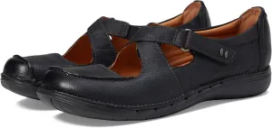 Clarks Unisex Un Loop Strap Sneaker, Black Leat, 0 US Women