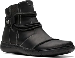 Clarks Unisex Un Loop Up Sneaker, Black Leat, 0 US Women