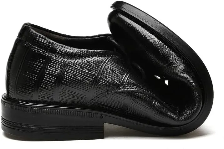 Classic Men's Leather Dress Shoes Business Casual Formal Lace-up Oxfords Shoes Modern Comfort Pointed Toe Derby Shoes for Men