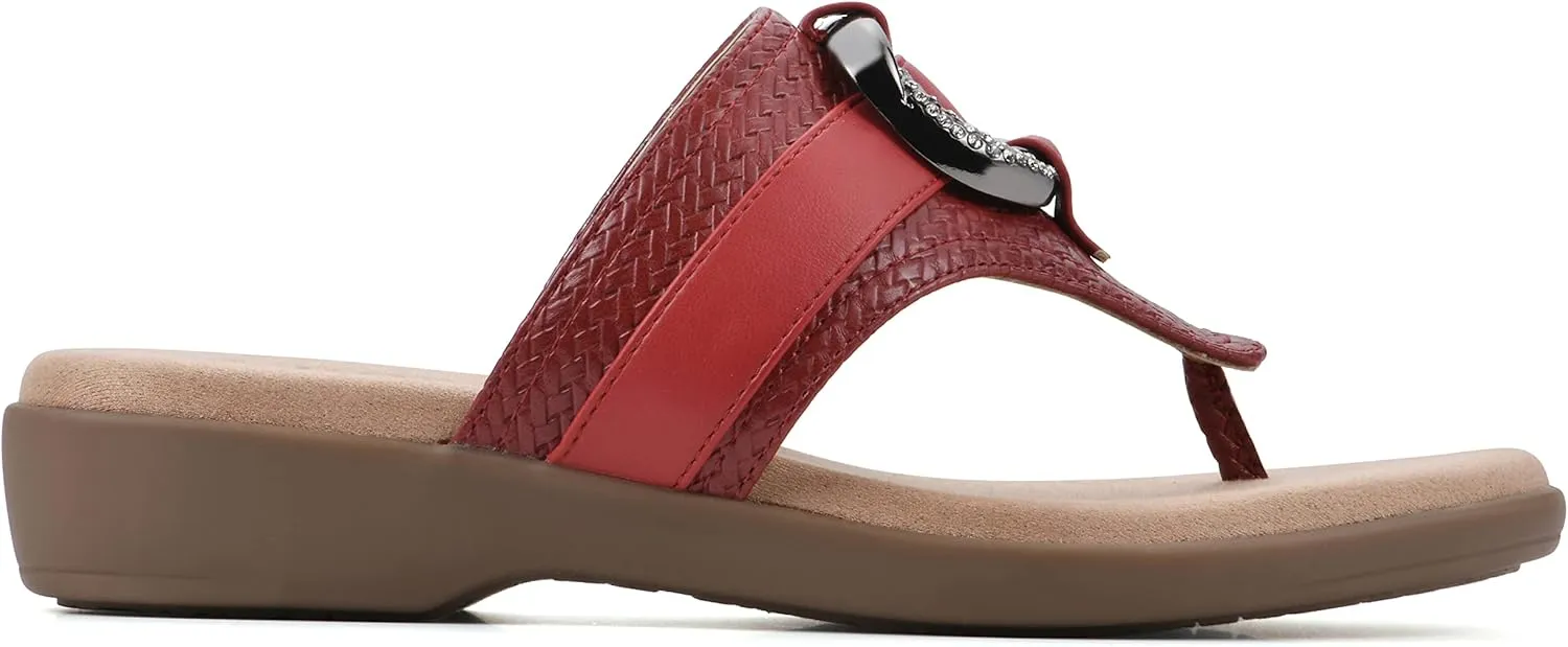 CLIFFS BY WHITE MOUNTAIN Women's Benedict Mini Wedge Sandal
