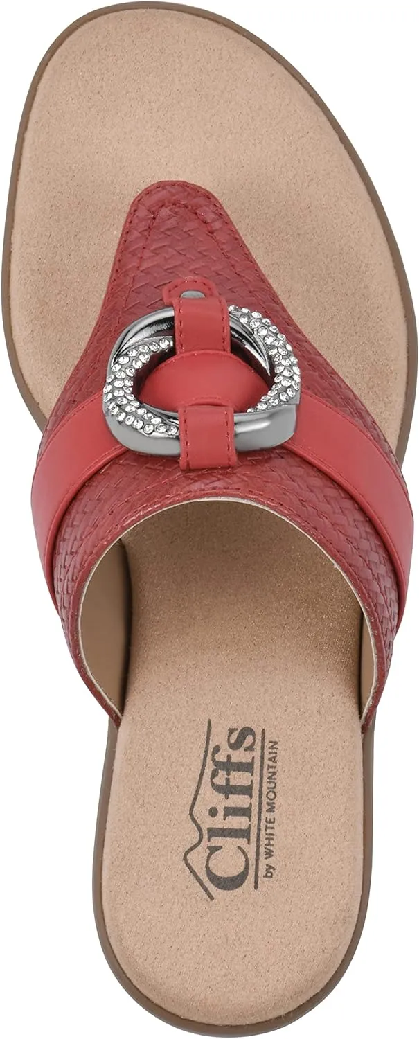 CLIFFS BY WHITE MOUNTAIN Women's Benedict Mini Wedge Sandal