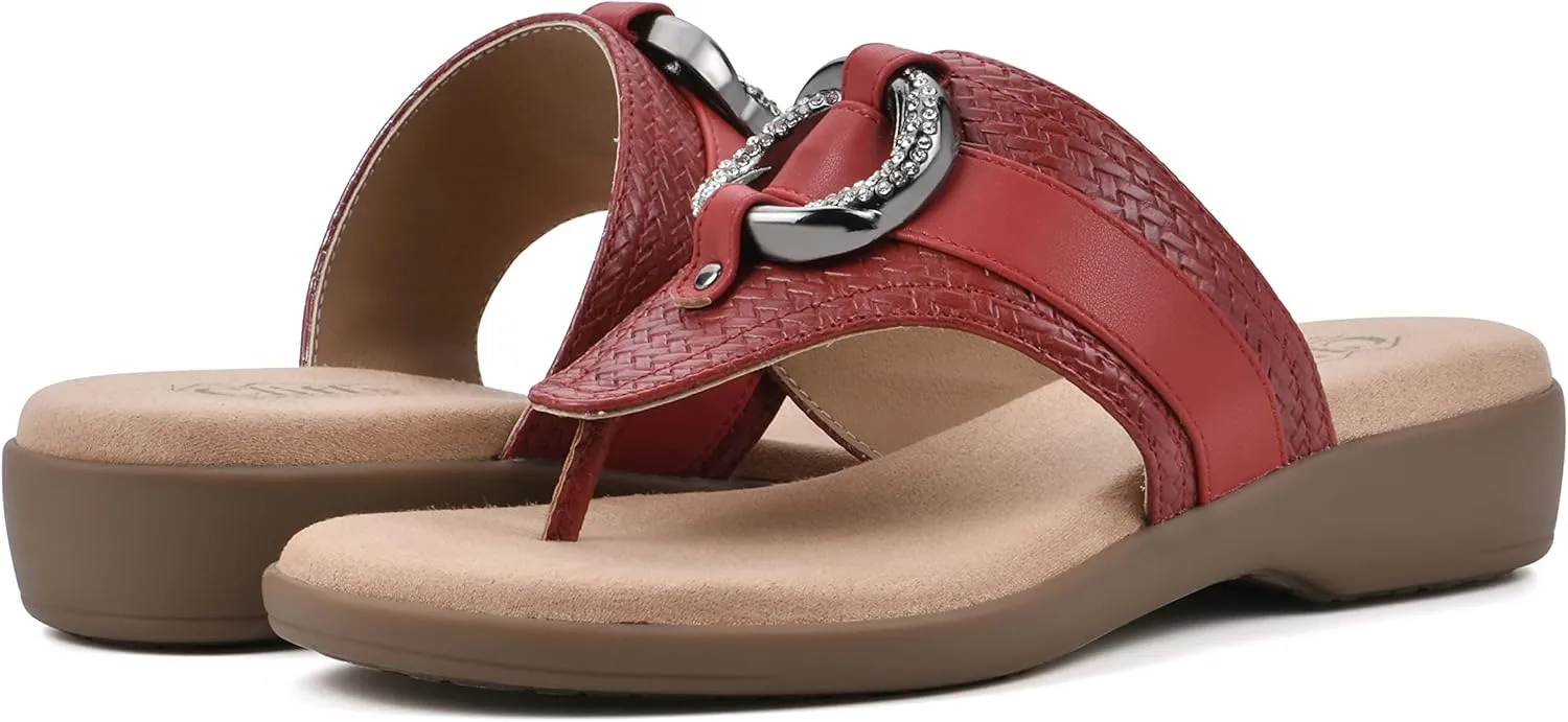 CLIFFS BY WHITE MOUNTAIN Women's Benedict Mini Wedge Sandal