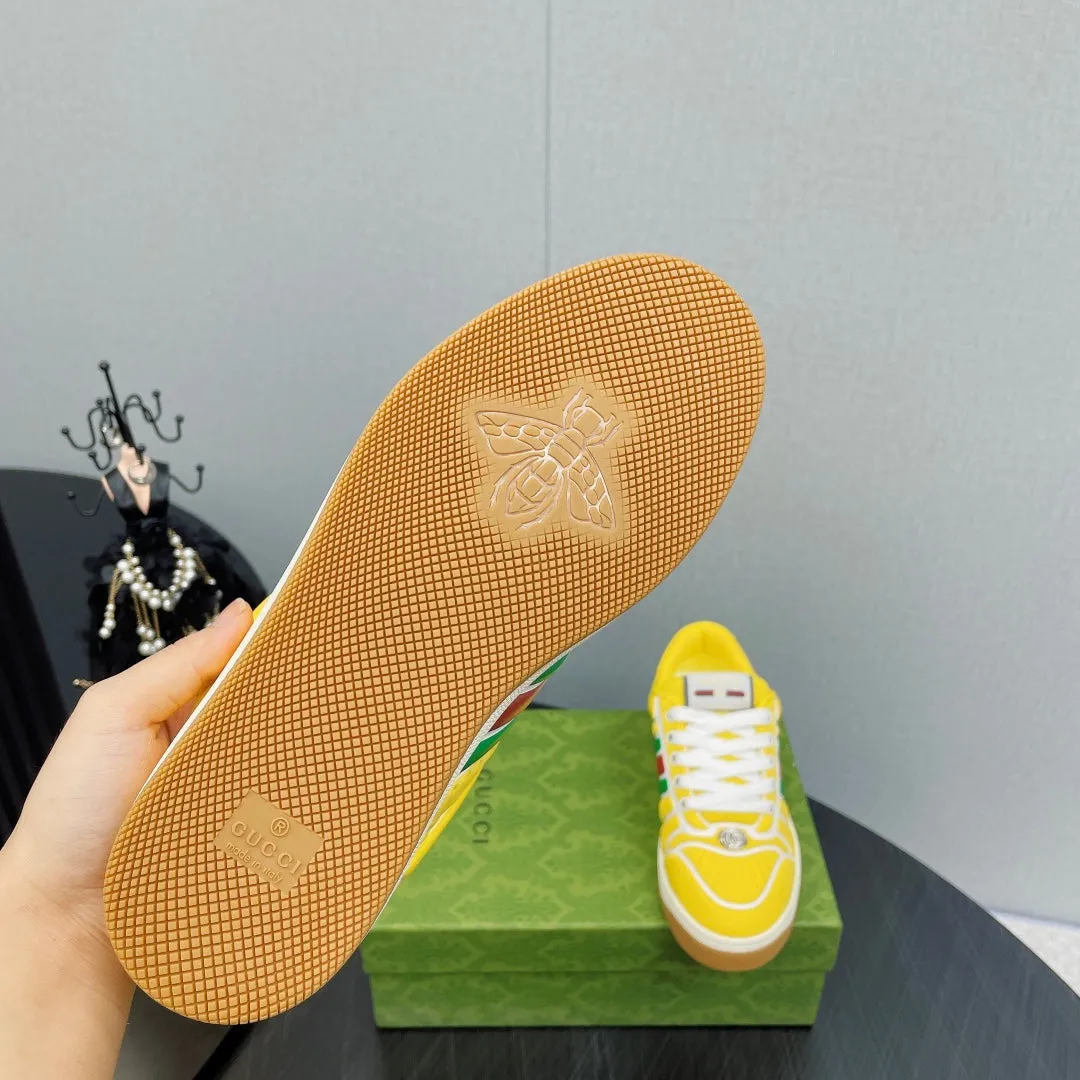 Competitive GG Web Low  With Anniversary sale Sneakers Neoprene Top Yellow Screener Gucci