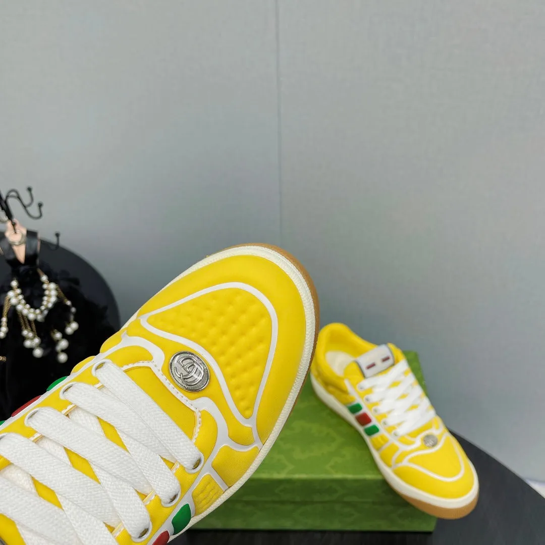 Competitive GG Web Low  With Anniversary sale Sneakers Neoprene Top Yellow Screener Gucci
