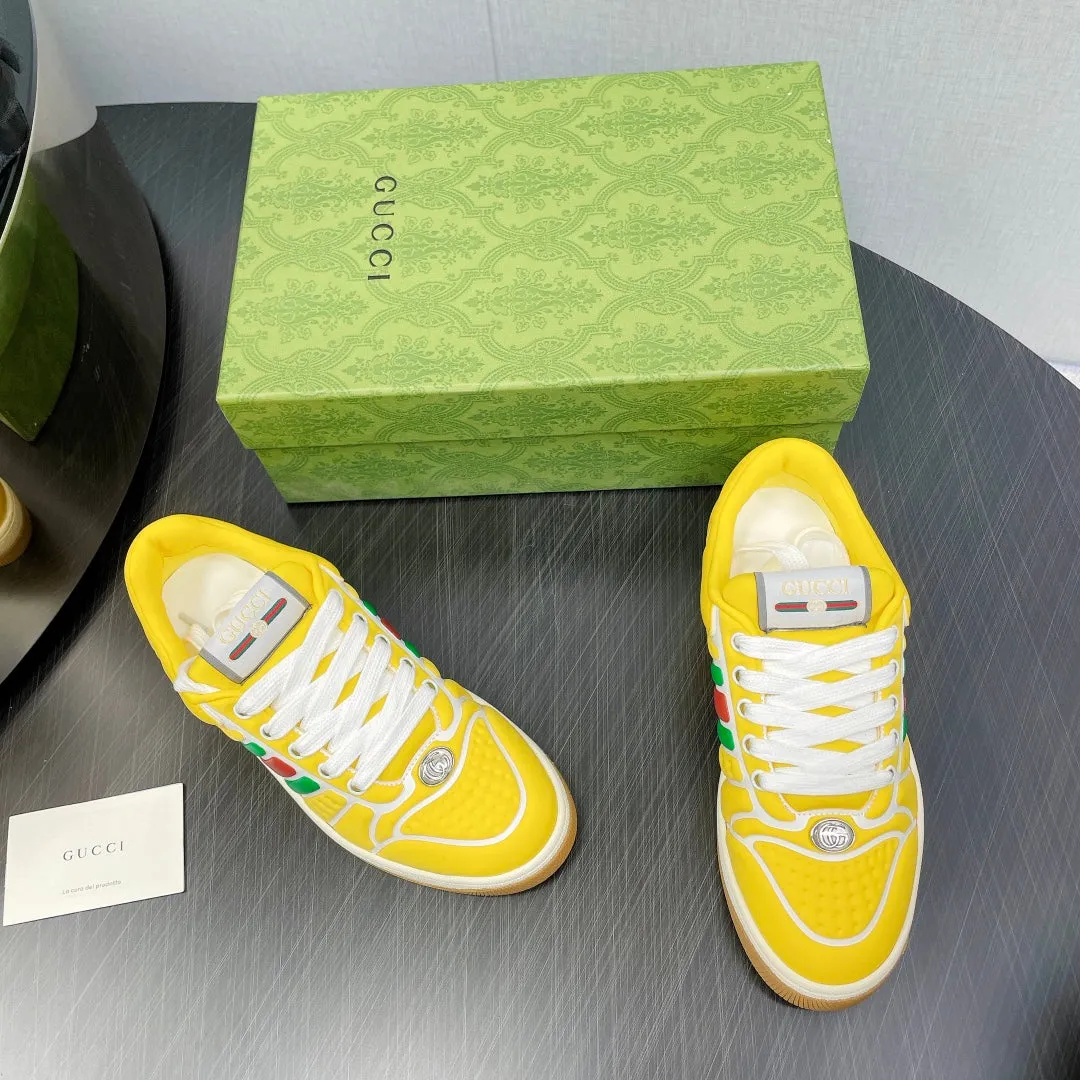 Competitive GG Web Low  With Anniversary sale Sneakers Neoprene Top Yellow Screener Gucci
