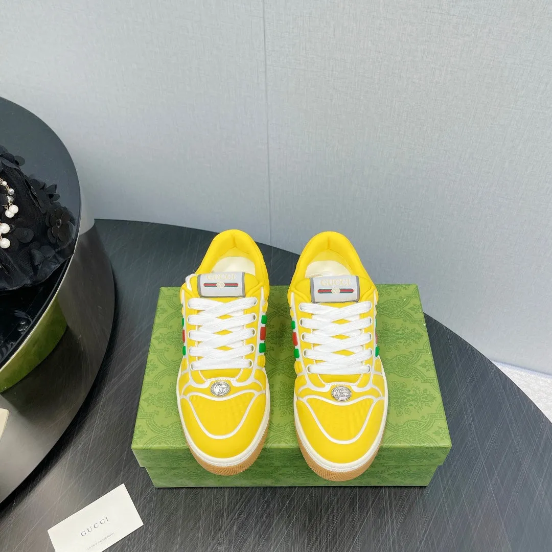 Competitive GG Web Low  With Anniversary sale Sneakers Neoprene Top Yellow Screener Gucci