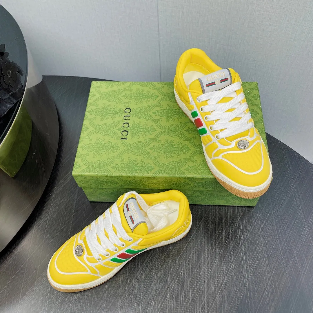 Competitive GG Web Low  With Anniversary sale Sneakers Neoprene Top Yellow Screener Gucci