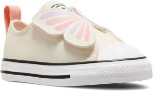 Converse Kids' CTAS 1V Lo Butterflies Girl's Sneaker, Egret/Soft Peach/Pink Phase, 7 Toddler