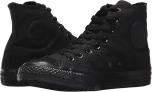 Converse Women's High-Top, Black Mono, Men's 6.5, Women's 8.5 Medium