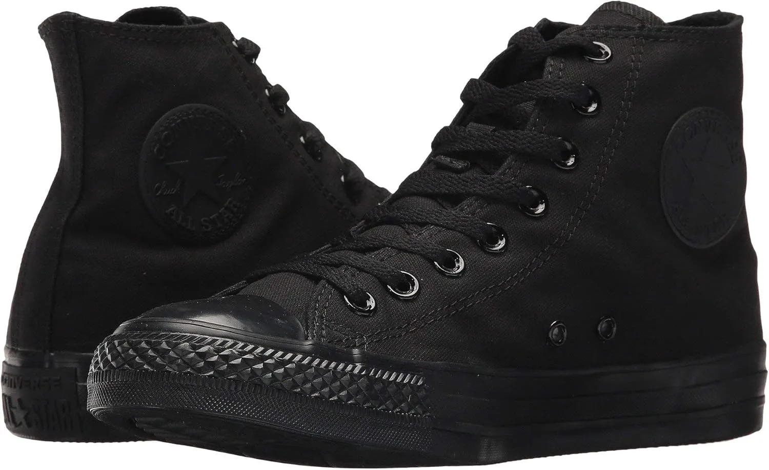 Converse Women's High-Top, Black Mono, Men's 6.5, Women's 8.5 Medium