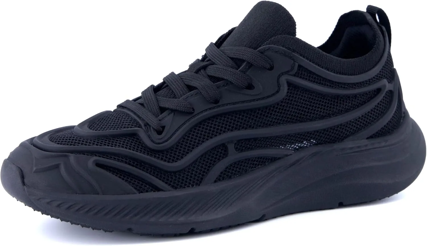 CUSHIONAIRE Trax Women’s Athletic Sneaker – Lightweight Mesh Running Shoe with Cushioned Insole & Chunky Sole Design