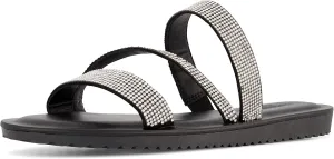 CUSHIONAIRE Women's Vienna Rhinestone slide sandal  Memory Foam