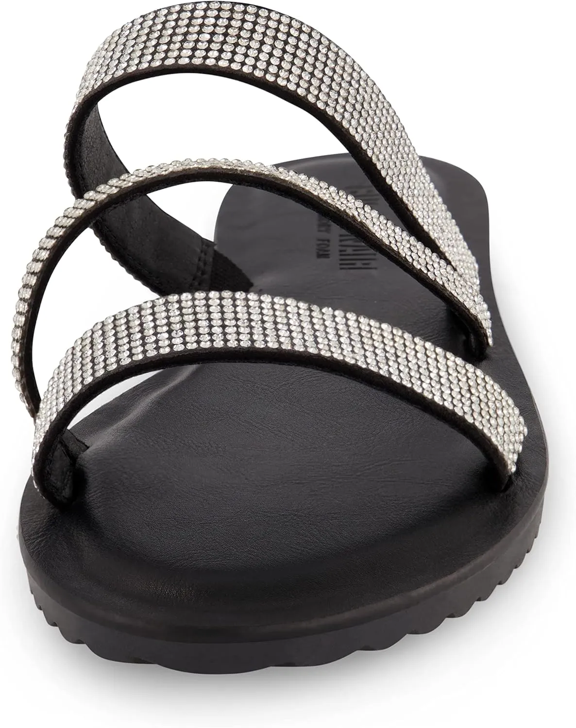CUSHIONAIRE Women's Vienna Rhinestone slide sandal  Memory Foam