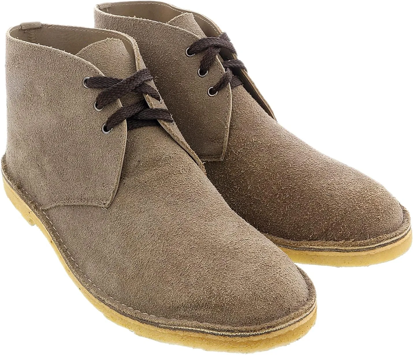 Daniela Fargion Taupe Suede Leather Derby Shoes- for Mens