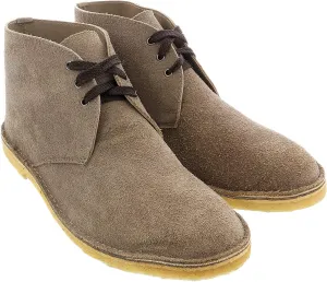 Daniela Fargion Taupe Suede Leather Derby Shoes- for Mens