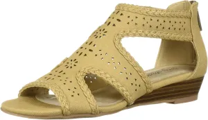 Easy Street Women's Thelma Dress Casual Sandal with Back Zipper Wedge