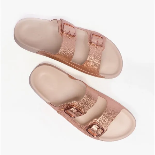 ECCO COZMO Womens Mule Sandals Hammered Bronze
