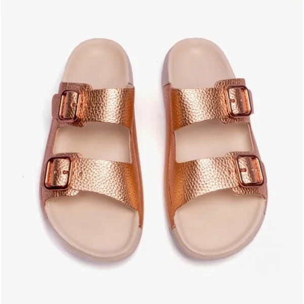 ECCO COZMO Womens Mule Sandals Hammered Bronze