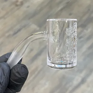 Evan Shore Bangers x The Glass Mule Beveled Titty Banger (Main Logo) 10mm 45