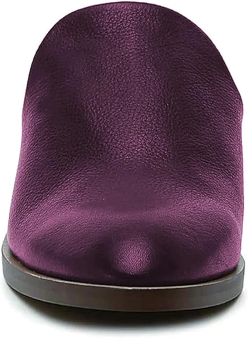 FOWT Women Round Closed Toe Mules Slip On Retro Loafer Low Chunky Block Thick Heel Slides Slippers Backless Pumps Sandals Women Casual Walking Dress Shoes Full Size 4-16 M US