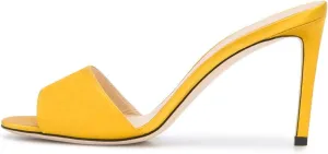 FSJ Women Casual Peep Toe Mule Sandals Stiletto High Heels Party Evening Shoe Size 4-15 M US