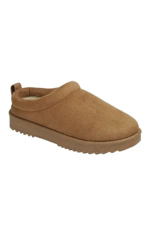 Fur Lined Slip On Mule Slipper