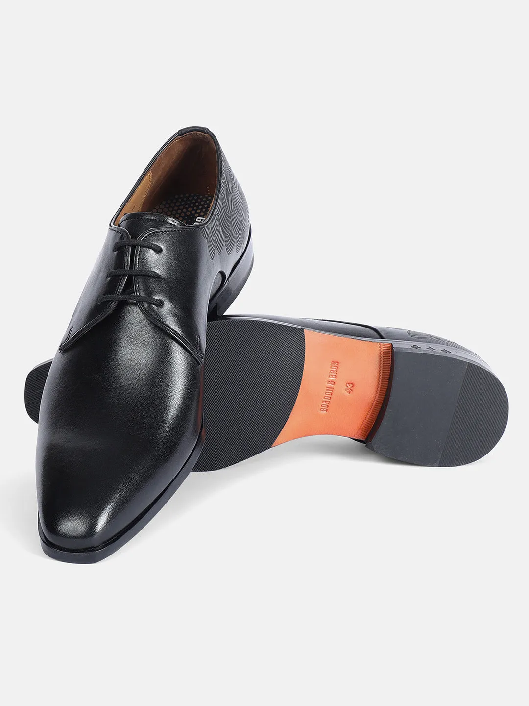 Gordon And Bros Black Men Derby Lace Up Shoes