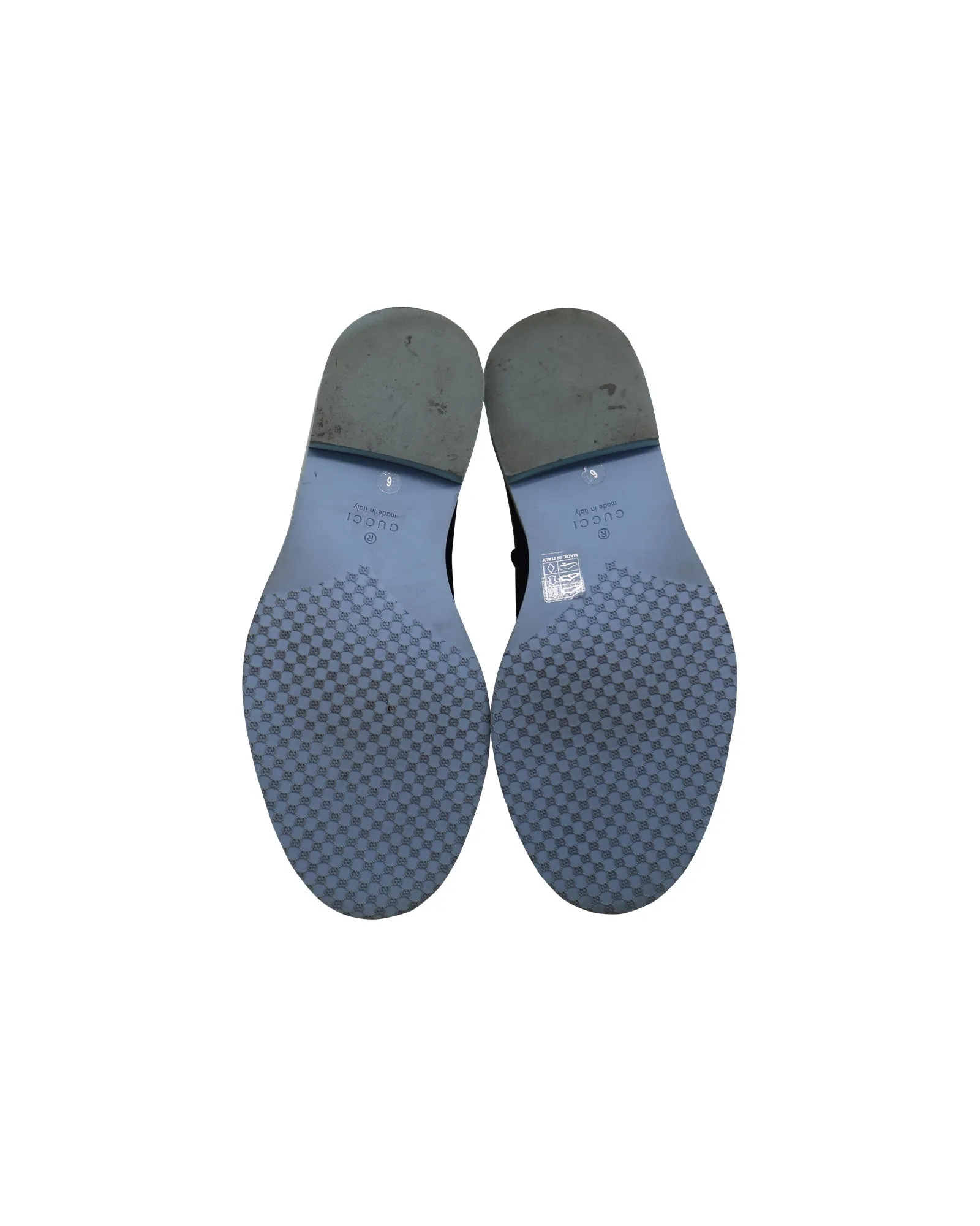 Gucci Lace Up Derby Shoes in Navy Blue Suede