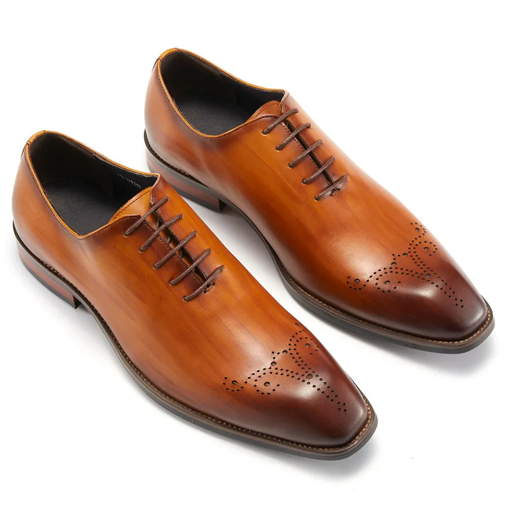 Handmade Leather Dress Shoes for Men - Classic Cowhide Derbies