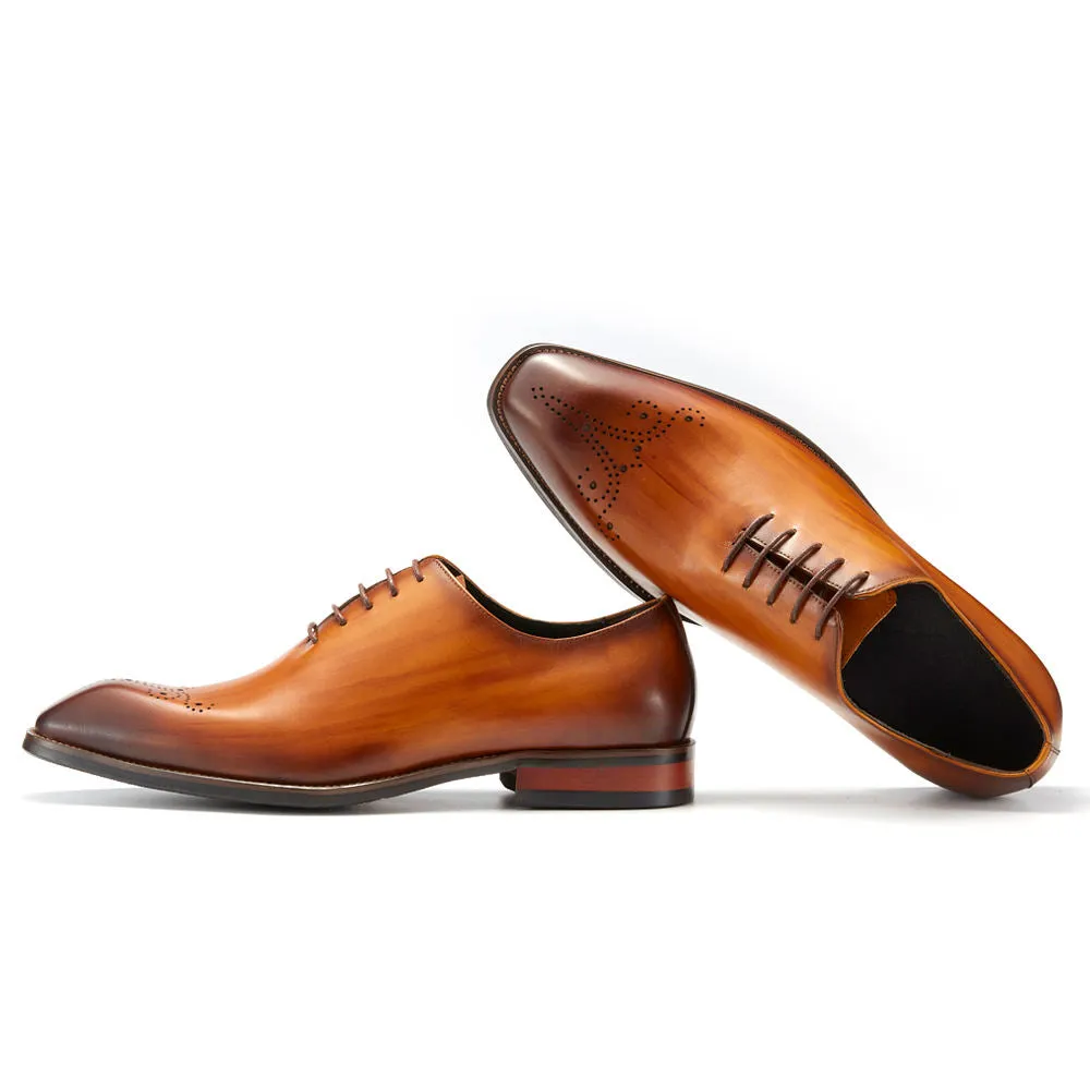 Handmade Leather Dress Shoes for Men - Classic Cowhide Derbies